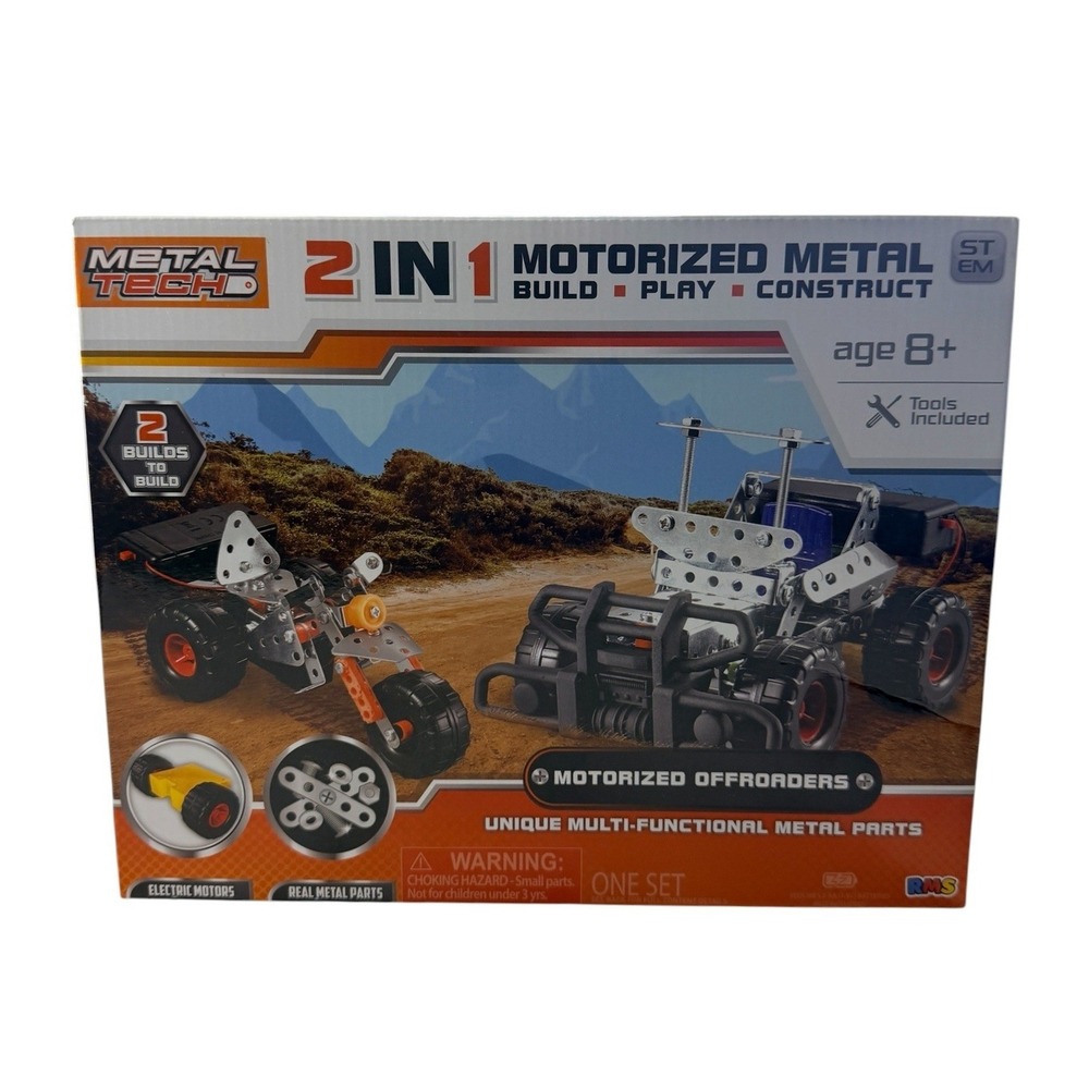 Metal‎ Tech 2 in 1 Motorized Offroaders Metal Construction STEM Building Set NEW